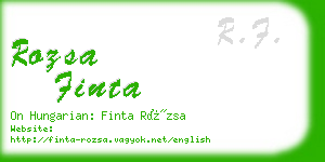 rozsa finta business card